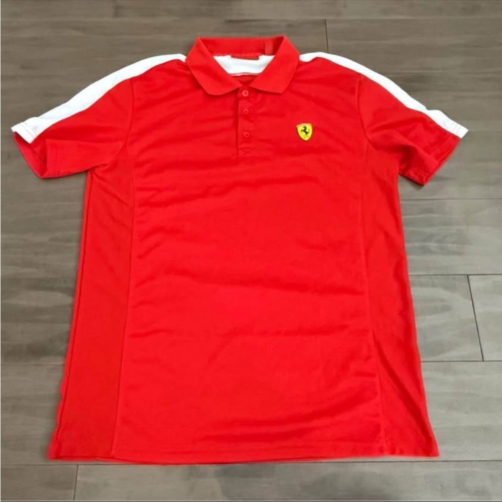Ferrari Scuderia Original F1 Racing Polo Shirt Iconic Logo Vintage Embroidered